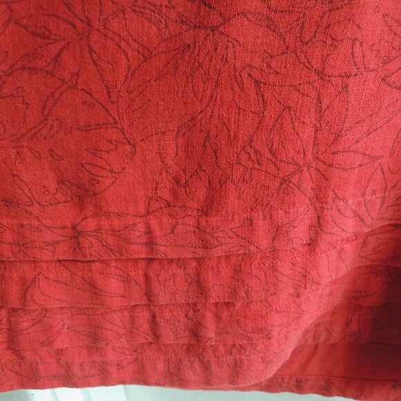 Nicole Miller Red & Black Linen Blend Shift Dress XL - Picture 6 of 9